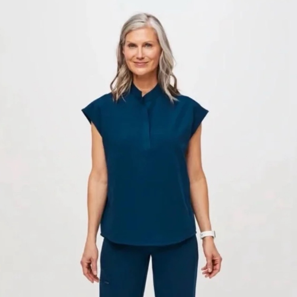 FIGS Deep Reef Rafaela Scrub Top